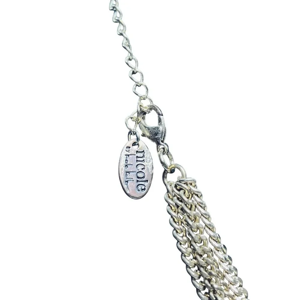 Nicole Chunky Gold Tone Curb Chain Bib Necklace (5551) - Picture 5 of 5